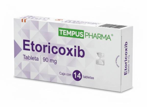 Etoricoxib Caja con 14 tabletas de 90 mg