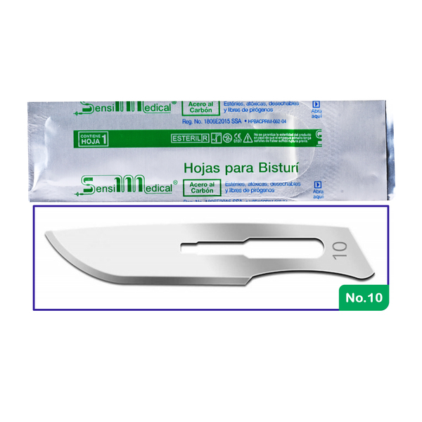 HOJA PARA BISTURI SENSIMEDICAL 10 Pieza - 1 Pieza 1 HOJA PARA BISTURI SENSIMEDICAL 10 Pieza - 1 Pieza