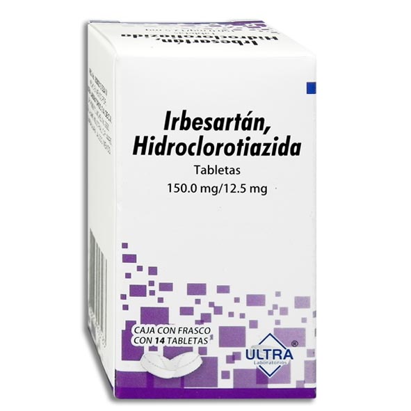 IRBESARTAN, HIDROCLOROTIAZIDA 12 IRBESARTAN, HIDROCLOROTIAZIDA 12.5/150MG ULTRA Tabletas - c/14