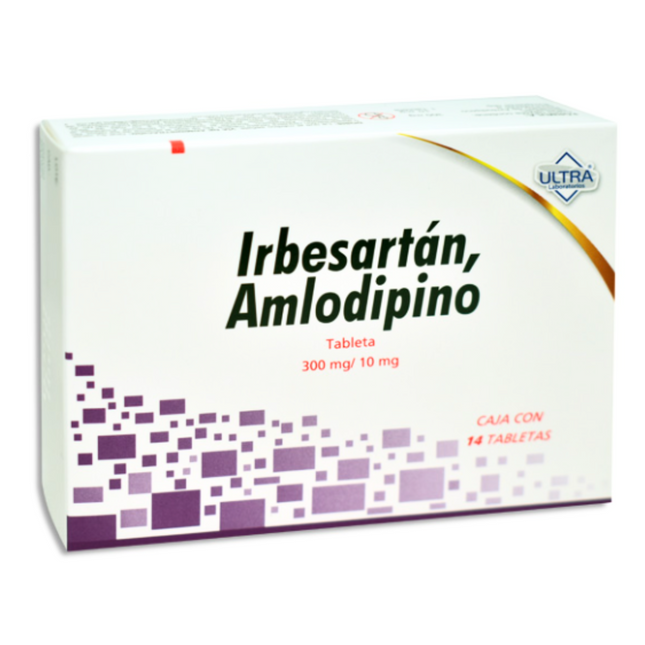 IRBESARTAN, AMLODIPINO 10/300MG ULTRA Tabletas - c/14