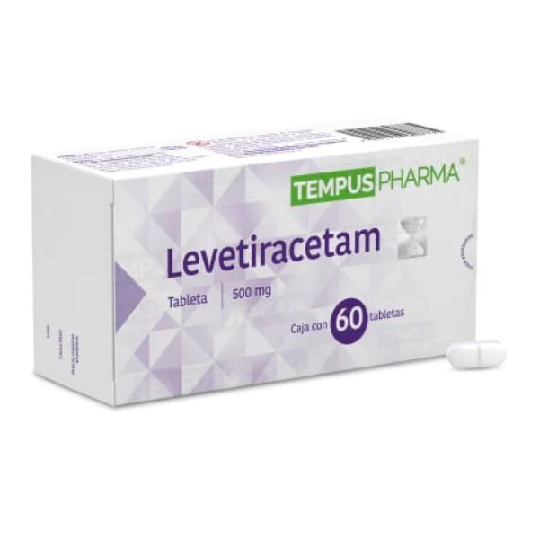 Levetiracetam_b3a30dbb-ce0a-4e89-bb05-383ed5dbb486 Levetiracetam Caja con 60 tabletas de 500 mg