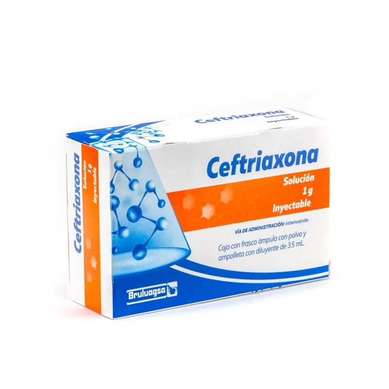 CEFTRIAXONA 1GR IM BRULUAGSA Solucion Inyectable - c/1