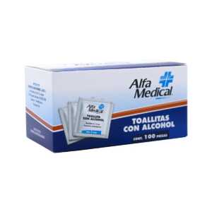TOALLITAS CON ALCOHOL ALFA MEDICAL Caja - c/100