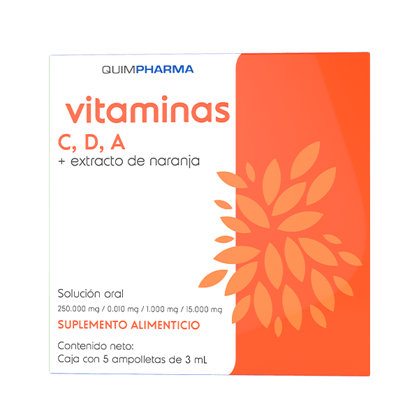 VITAMINAS C,D,A + EXTRACTO DE NARANJA Ampolletas - c/5 1 VITAMINAS C,D,A + EXTRACTO DE NARANJA Ampolletas - c/5