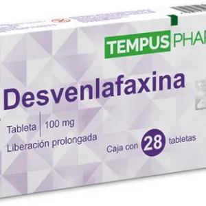 Desvenlafaxina Caja con 28 tabletas de 100 mg