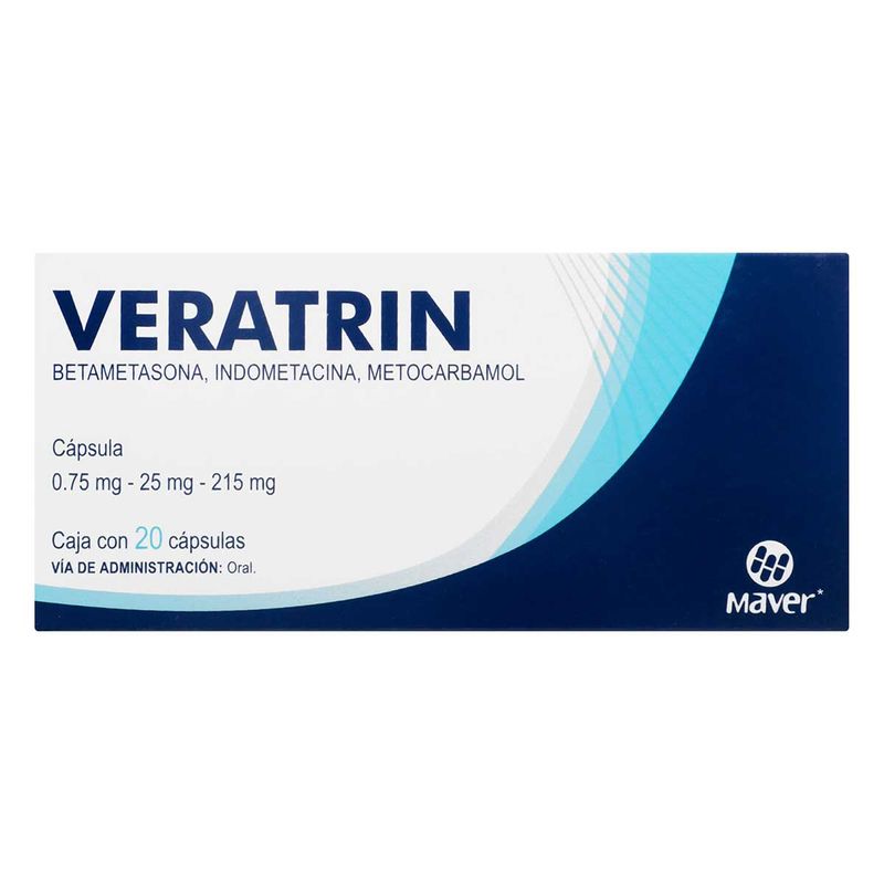 BETAMETASONA, INDOMETACINA, METOCARBAMOL MAVER Capsulas - c/20