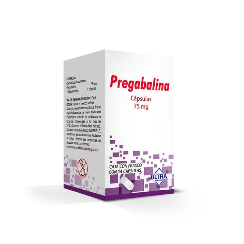 PREGABALINA 75MG ULTRA Capsulas - c/14