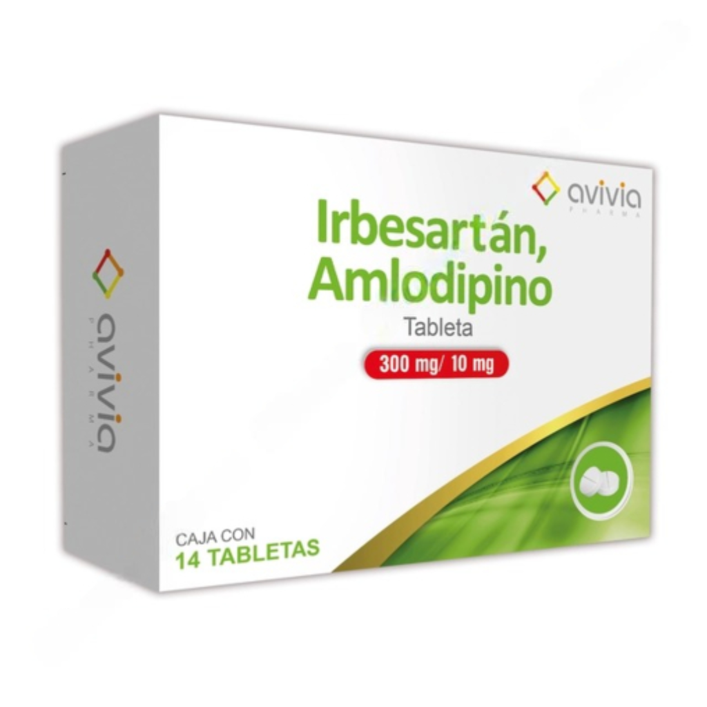 IRBESARTAN, AMLODIPINO 300MG/10MG AVIVIA Tabletas - c/14