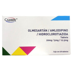 OLMESARTAN/ AMLODIPINO/ HIDROCLOROTIAZIDA 20/5/12.5MG CAMBER Tabletas - c/28
