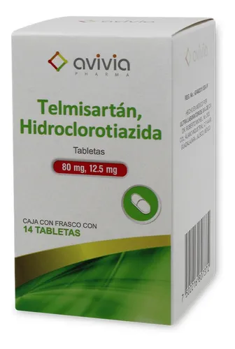 TELMISARTAN, HIDROCLOROTIAZIDA 80/12.5MG AVIVIA Tabletas - c/14