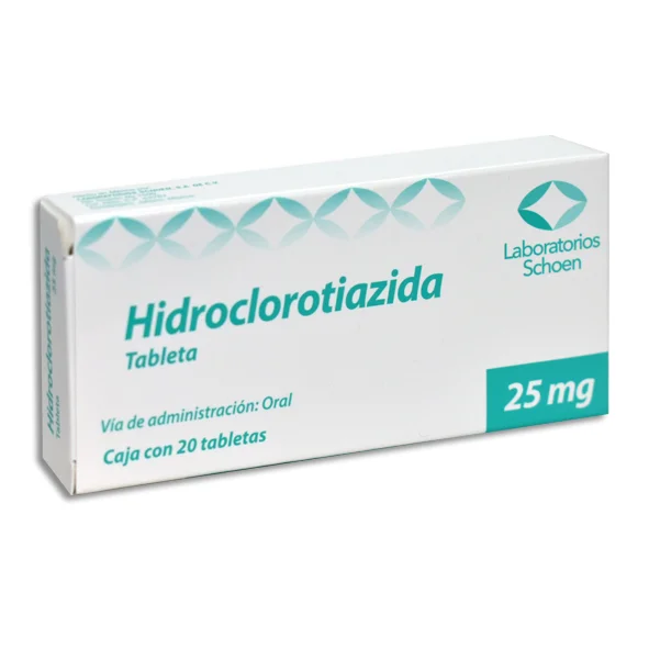 HIDROCLOROTIAZIDA (Schoen) c/20 TABS. 25 MG.
