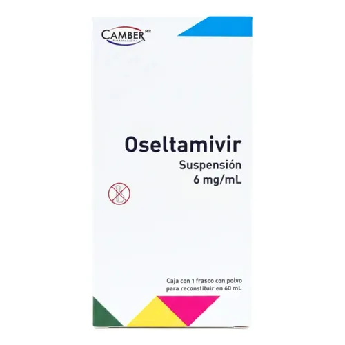OSELTAMIVIR (Camber) SUSP. Fco. 60 ML. 6 MG/1 ML.