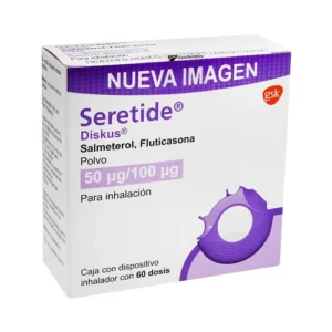 Seretide Diskus 50 mcg Salmeterol/100 mcg Fluticasona Polvo para Inhalación60 Dosis