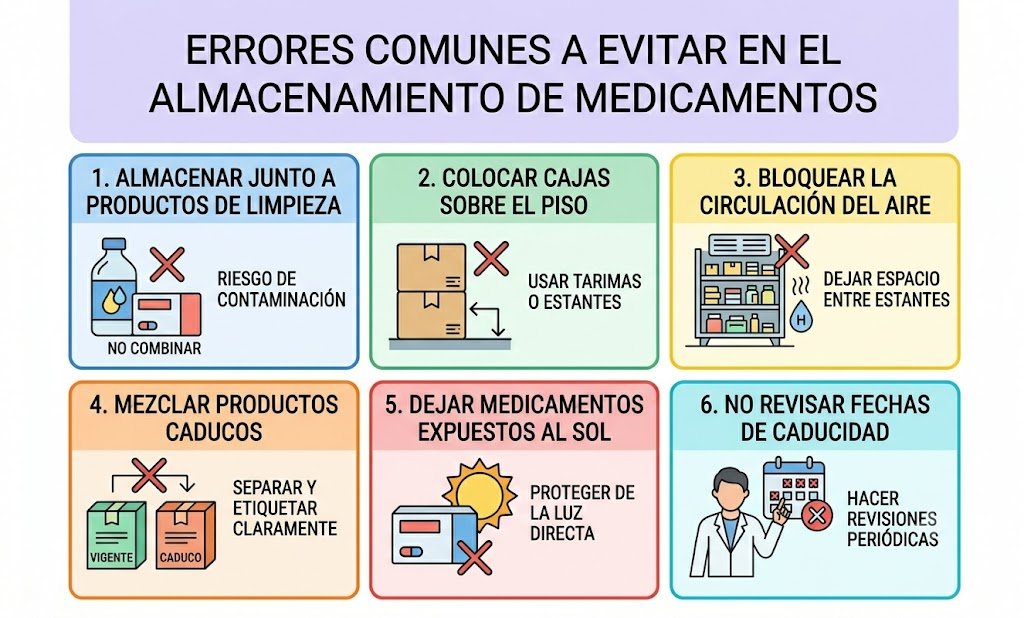 errores a evitar en el almacenamiento de los medicamentos